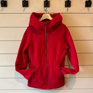 Lululemon red hooded Scuba. Size 4.